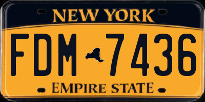 NY license plate FDM7436
