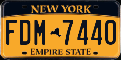 NY license plate FDM7440