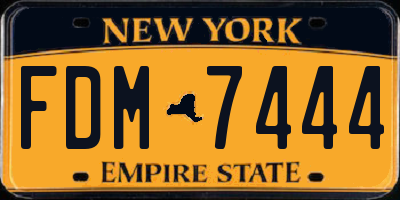 NY license plate FDM7444