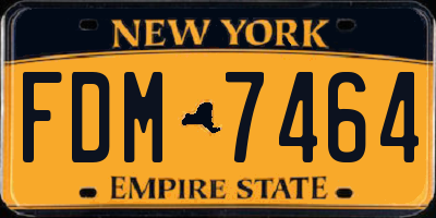 NY license plate FDM7464