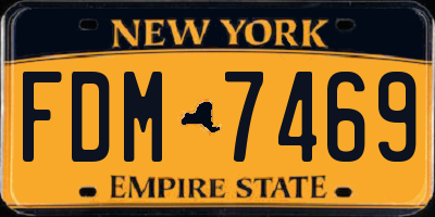 NY license plate FDM7469