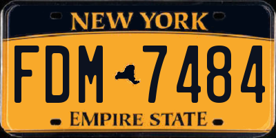 NY license plate FDM7484