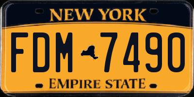 NY license plate FDM7490