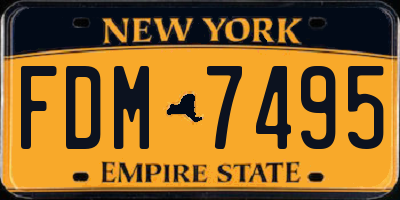 NY license plate FDM7495