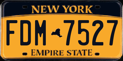 NY license plate FDM7527