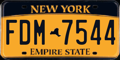 NY license plate FDM7544