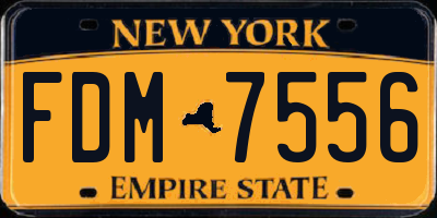 NY license plate FDM7556