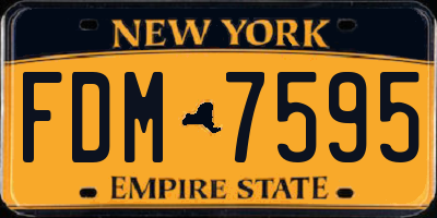 NY license plate FDM7595