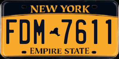 NY license plate FDM7611