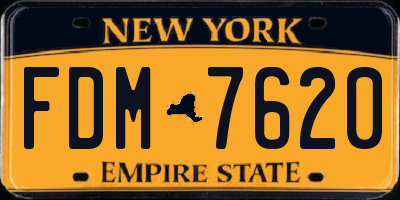 NY license plate FDM7620