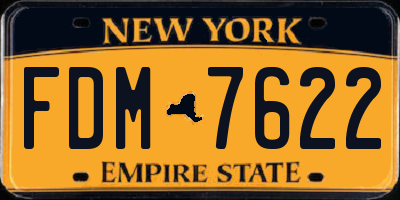 NY license plate FDM7622