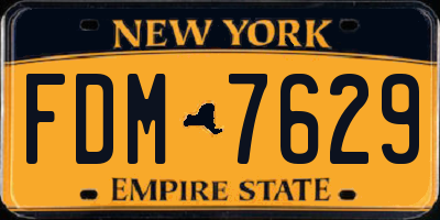 NY license plate FDM7629