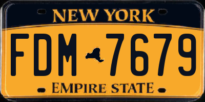NY license plate FDM7679