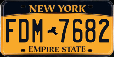 NY license plate FDM7682