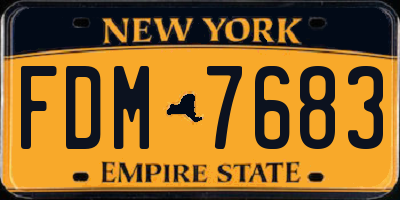 NY license plate FDM7683