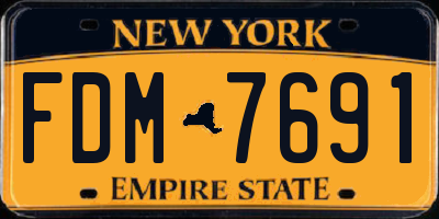 NY license plate FDM7691