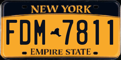 NY license plate FDM7811