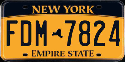 NY license plate FDM7824