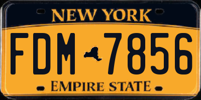 NY license plate FDM7856