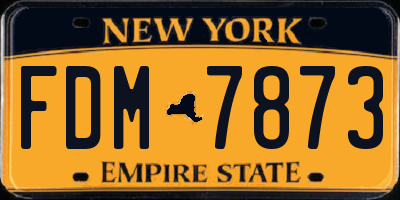 NY license plate FDM7873