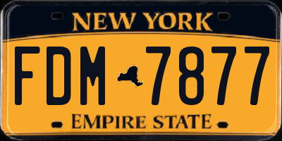 NY license plate FDM7877