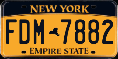 NY license plate FDM7882