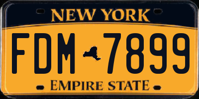 NY license plate FDM7899