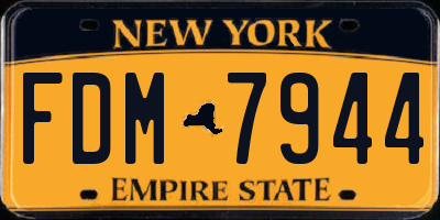 NY license plate FDM7944