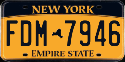 NY license plate FDM7946