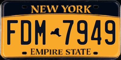 NY license plate FDM7949
