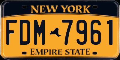 NY license plate FDM7961