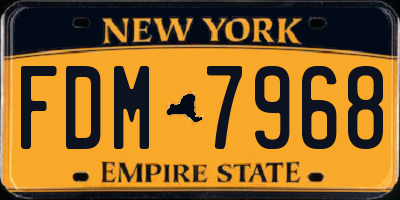 NY license plate FDM7968