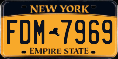 NY license plate FDM7969