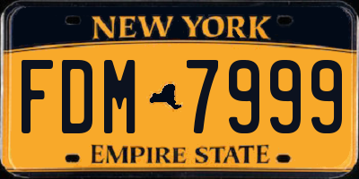 NY license plate FDM7999