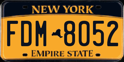 NY license plate FDM8052