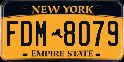 NY license plate FDM8079