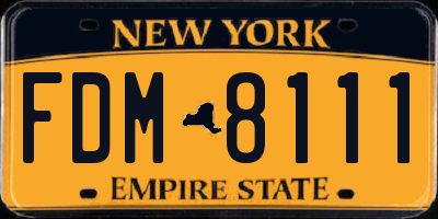NY license plate FDM8111