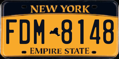 NY license plate FDM8148