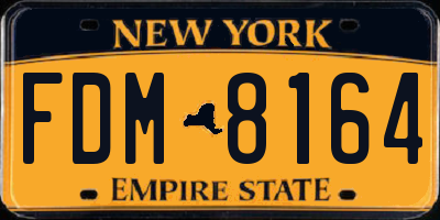 NY license plate FDM8164
