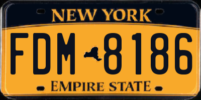 NY license plate FDM8186