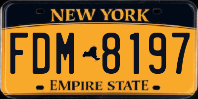 NY license plate FDM8197