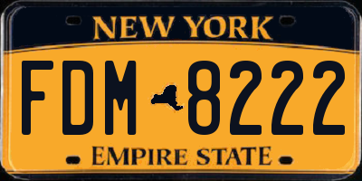 NY license plate FDM8222