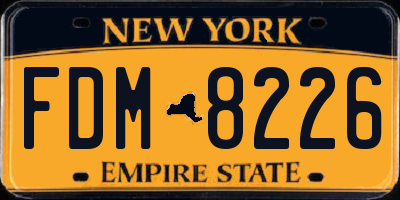 NY license plate FDM8226