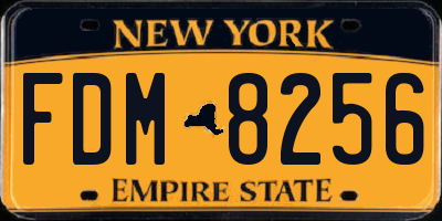 NY license plate FDM8256