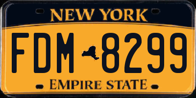 NY license plate FDM8299
