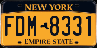 NY license plate FDM8331