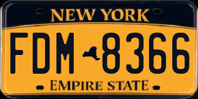 NY license plate FDM8366