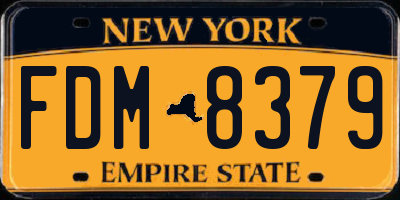 NY license plate FDM8379