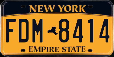NY license plate FDM8414