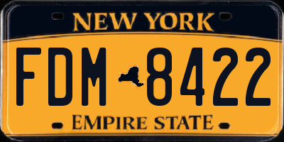 NY license plate FDM8422
